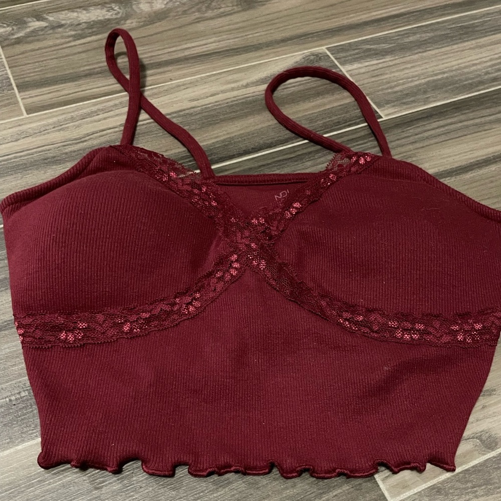 No boundaries Red Lace tank top padded